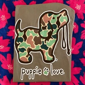 NWT Camo Print Puppie Love Tee